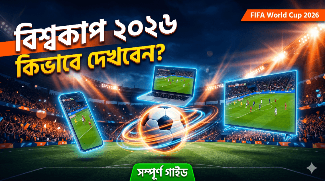 ফিফা বিশ্বকাপ ২০২৬ কিভাবে দেখবেন? টিভি, মোবাইল, ওয়েবসাইট ও অ্যাপ সহ সম্পূর্ণ গাইড