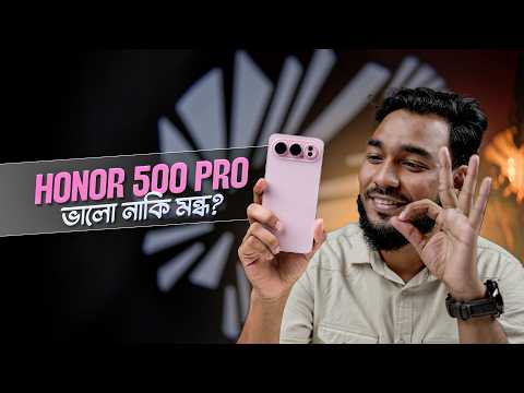 Honor 500 Pro front and back design with triple camera setup in Black color