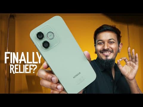 Honor 600 Lite in Sprout Green color showing front display and back camera module